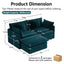 LLappuil 71" Loveseat Sofa, Modular Sectional Couch with Movable Ottoman, Chenille Cloud Sofa Couch for Living Room