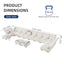 LLappuil Modular Sectional Sofa, Sectional Couch with Adjustable Arms Backs & Storage Seat, Oversized Corduroy Sofa Couch for Living Room Beige