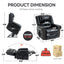 LLappuil Lift Power Recliner Chair, Dual Motor Massage Recliner Chair with Heat, Genuine Leather Nursery Glider Rocker Recliner Chair for Living Room, Bedroom Black