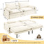 LLappuil 81" Cloud Couch, Loveseat Sofa with Storage, USB Port, Chenille Sofa with Pull Out Sofa Bed for Living Room Beige