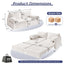 LLappuil 66" Corduroy Sofa, Pull Out Sofa Bed Queen Size, Loveseat Sofa Convertible Sofa Bed for Living Room