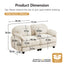 LLappuil 72" Loveseat Sofa, Cloud Chenille Sofa Couch for Living Room