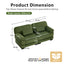 LLappuil 76" Loveseat Sofa, Cloud Corduroy Sofa Couch for Living Room