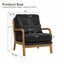 LLappuil Accent Chair, Mid-Century Modern Reading Single Sofa Chair for Living Room, Foil Fabric