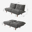 LLappuil 2 Piece 71" Corduroy Futon Convertible Sofa Bed, Loveseat Sleeper Sofa Couch for Living Room Apartment Gray