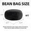LLappuil 4 Feet Bean Bag Chair, Lazy Sofa Chair for Adults, Memory Foam Bean Bag Chairs with Filler Included for Living Room Bedroom Black