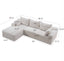 LLappuil 95" Sectional Sofa, Modular Sectional Couch with Right Chaise, Deep Seat Corduroy Cloud Sofa for Living Room