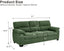 LLappuil 81" Mid-Century Modern Sofa, 3 Seat Sofa Cloud Couch for Living Room, Linen Green