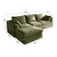 LLappuil 97" Sectional Sofa, L Shaped Sectional Couch with Ottoman, Linen Boneless Cloud Couch for Living Room