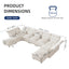 LLappuil Modular Sectional Sofa, Sectional Couch with Adjustable Arms Backs & Storage Seat, Oversized Corduroy Sofa Couch for Living Room Beige