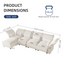 LLappuil Modular Sectional Sofa, Sectional Couch with Storage Seat, Oversized Corduroy Sofa Couch with Adjustable Arms Backs for Living Room Beige