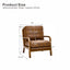 LLappuil Accent Chair, Mid-Century Modern Reading Single Sofa Chair for Living Room, Foil Fabric