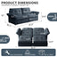 LLappuil Pull Out Sofa Bed Queen Size, Loveseat Sofa Convertible Sofa Bed, Chneille Sofa Couch for Living Room Blue