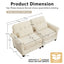 LLappuil 69" Loveseat Sofa, Cloud Chenille Sofa Couch for Living Room