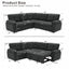 LLappuil 85" x 85" Sectional Sofa, L Shaped Sectional Couch with Pull Out Sofa Bed, Convertible Sofa Bed with Hidden Storage, Polyester Fabric 5 Seat Sofa Couch for Living Room