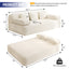 LLappuil Futon Sofa Bed, 79" Loveseat Sofa Convertible Sofa Bed Queen Size, Corduroy Sofa Couch for Living Room Beige