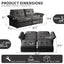 LLappuil Pull Out Sofa Bed Queen Size, Loveseat Sofa Convertible Sleeper Sofa Bed, Velvet Sofa Couch with Adjustbale Armrest, USB Charging Port for Living Room Gray