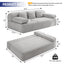 LLappuil Futon Sofa Bed, 79" Loveseat Sofa Convertible Sofa Bed Queen Size, Corduroy Sofa Couch for Living Room Light Gray