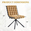 LLappuil Dining Chair Set of 2, 2 Piece Puffy Bubble Kitchen Dining Chair with with Metal Legs, Tufted Velvet 360° Swivel Accent Chair for Dining Room, Kitchen, Living Room