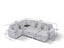 LLappuil 110" Sectional Sofa, Oversized Sectional Couch with Pull Out Sofa Bed, 6 Seat Corduroy Sofa with USB Port Corner Coffee Table Cup Holder Convertible Sofa Bed for Living Room Light Gray
