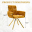 LLappuil Dining Chair Set of 2, 2 Piece Upholstered Accent Chairs for Dining Room, Living Room Yellow