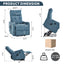 LLappuil Power Lift Recliner Chair, 8‑Point Vibration Massage Reclining Chair with Heat, Chenille Reading Chair with Side Pocket, USB Charge Port, Remote Control for Living Room