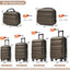 LLappuil 6 Piece Luggage Set, ABS Hardshell Suitcases with Dual Spinner Wheels for Travel & Business