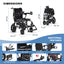 LLappuil Electric Wheelchair for Adults, Foldable Power Wheelchairs with LED Light & Cup Holder Black