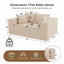 LLappuil 67" Loveseat Sofa, Corduroy Boneless Cloud Sofa Couch for Living Room