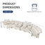 LLappuil Modular Sectional Sofa, Oversiezed Curved Sectional Couch with Storage & Hexagon Seat, Corduroy Sectional Sofa with Adjustable Arms & Backs for Living Room Beige