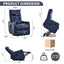 LLappuil Power Lift Recliner Chair, 8‑Point Vibration Massage Reclining Chair with Heat, Faux Leather Reading Chair with Side Pocket, USB Charge Port, Remote Control for Living Room