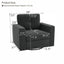 LLappuil 360° Swivel Accent Chair, Mid-century Living Room Chair, Single Sofa Reading Chair for Living Room, Nubby Woven Fabric