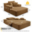 LLappuil Chaise Lounge Chair Indoor, Corduroy Boneless Sofa Bed, Deep Seat Sleeper Couch Reading Chairs, Cloud Sofas Couches for Living Room, No Assembly Required Camel