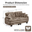 LLappuil 70" Loveseat Sofa, Chenille Cloud Sofa Couch for Living Room