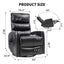 LLappuil Recliner Chair, 360° Swivel Massage Recliner Chair with Heat, Nursery Glider Rocker Faux Leather Recliner Chair for Living Room Beige