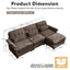 LLappuil 98" Sectional Sofa, L Shaped Modular Sectional Couch with Movable Ottoman, Cloud Chenille Sofa Couch for Living RoomLLappuil 98" Sectional Sofa, L Shaped Modular Sectional Couch with Movable Ottoman, Cloud Chenille Sofa Couch for Living Room
