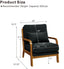LLappuil Accent Chair, Mid-Century Modern Reading Single Sofa Chair for Living Room Dark Gray