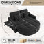 LLappuil 60" Loveseat Sofa with Storage Ottoman, 2 Seat Sofa Convertible Sofa Bed, Chenille Sofa Couch with Small Tabletop, USB & Type-c Charging Port, Cup Holders for Living Room Black