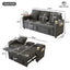 LLappuil 81" Loveseat Sofa with Recliner Chair, 3 Seat Sofa with Pull Out Sofa Bed, Chenille Sofa Couch Convertible Sofa Bed with Tabletop, Cup Holder, USB & Type-c Charging Port for Living Room