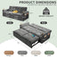 LLappuil 73" Pull Out Sofa Bed Queen Size, Loveseat Sofa Convertible Sleeper Sofa Bed, Corduroy Sofa Couch for Living Room Gray
