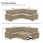 LLappuil 85" x 85" Sectional Sofa, L Shaped Sectional Couch with Pull Out Sofa Bed, Convertible Sofa Bed with Hidden Storage, Foli Fabric 5 Seat Sofa Couch for Living Room
