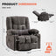 LLappuil Recliner Chair, 360° Swivel Massage Recliner Chair with Heat, Nursery Glider Rocker Manual Recliner Chair with Side Pocket, 2 Cup Holders, USB Charge Port for Living Room, Bedroom Gray