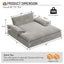 LLappuil 75" Chaise Lounge Chair Indoor, Oversized Chenille Upholstered Sofa Bed, Deep Seat Loveseat Sleeper Couch Reading Chairs, Cloud Sofa Couch for Living Room Bedroom