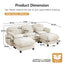 LLappuil 104" Sectional Sofa, L Shaped Modular Sectional Couch with Movable Ottoman, Cloud Chenille Sofa Couch for Living Room