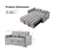 LLappuil Pull Out Sofa Bed, Loveseat Sofa Convertible Sofa Bed, Velvet Sofa Couch for Compact Space Light Gray