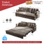 LLappuil Pull Out Sofa Bed Queen Size, 68" Loveseat Sofa with Bluetooth Speakers, USB Ports, Side Pockets, Corduroy Sofa Couch Convertible Sofa Bed for Living Room Brown