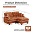 LLappuil 70" Loveseat Sofa, Modular Sectional Couch with Movable Ottoman, Chenille Cloud Sofa Couch for Living Room