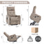 LLappuil Power Lift Recliner Chair, 8‑Point Vibration Massage Reclining Chair with Heat, Chenille Reading Chair with Side Pocket, USB Charge Port, Remote Control for Living Room
