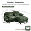 LLappuil 72" Loveseat Sofa, Modular Sectional Couch with Movable Ottoman, Cloud Chenille Sofa Couch for Living Room