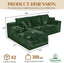 LLappuil 108" Sectional Sofa, Modular Sectional Couch with Right Chaise, Deep Seat Corduroy Cloud Sofa for Living Room Green